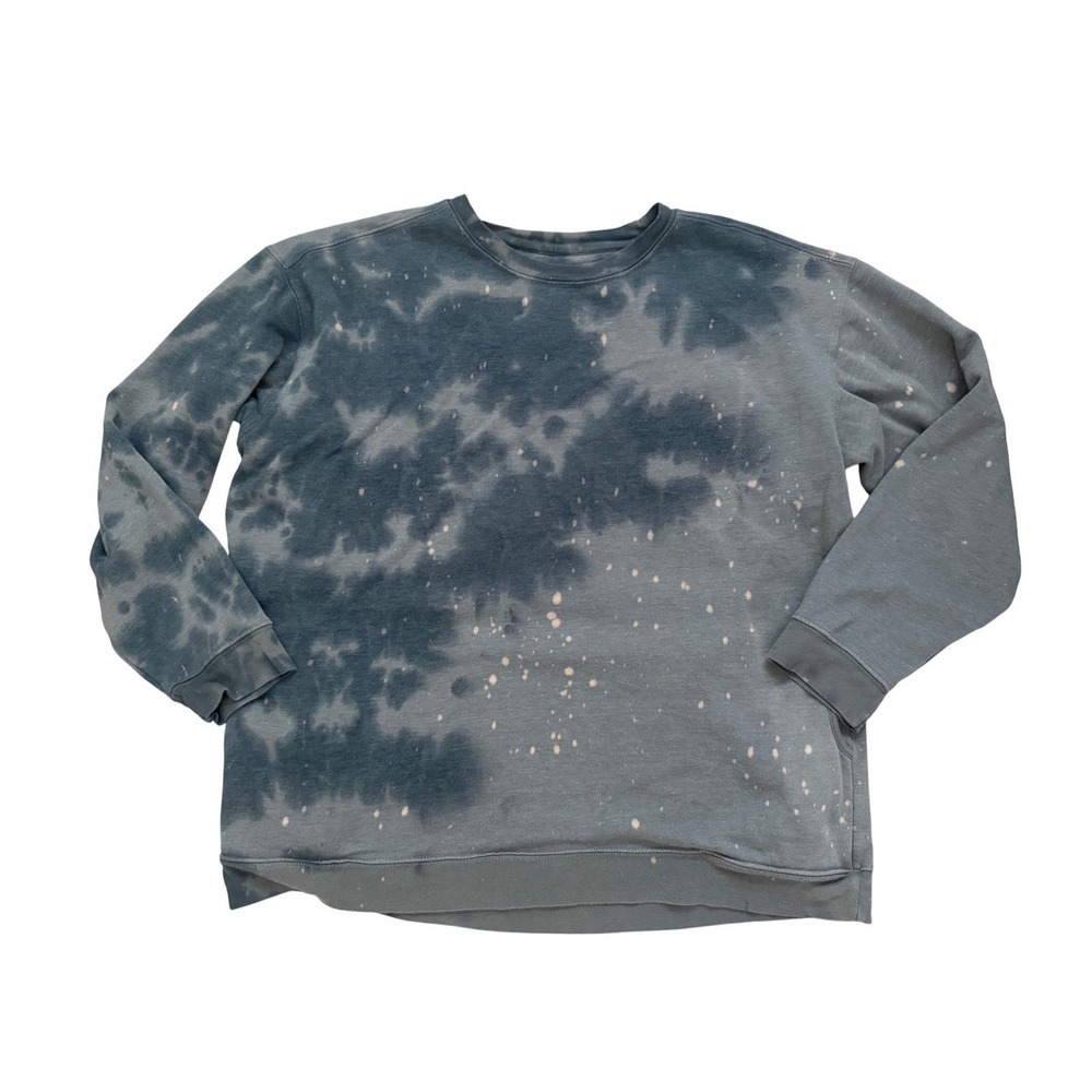 NATURAL LIFE Womens Sweatshirt Acid Wash Bleach Splatter‎ Boho Grunge XL